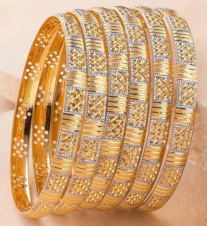 Polished gold cuff bangle