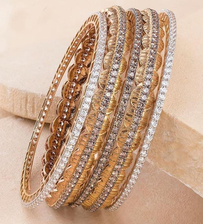 Delicate wire-work gold bangle