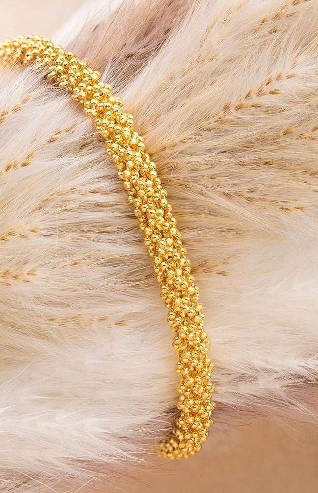 Textured gold cuff bracelet