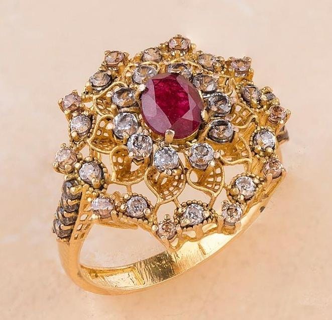 Classic solitaire diamond ring in gold